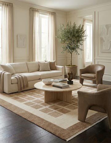 6' 7 x 9' 10 Hand Knotted Darya Wool Rug