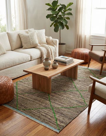 4' x 6' 5 Hand Knotted Moroccan Wool Rug
