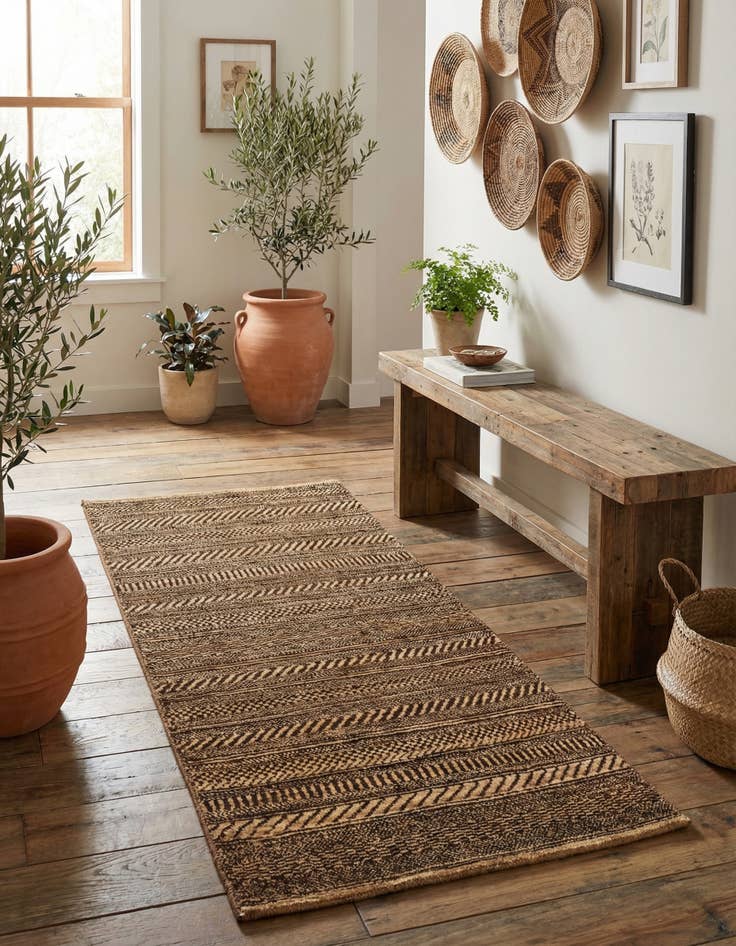 Detail image of  2' 3 x 4' 7  Hand Knotted Kashkuli Gabbeh Wool Runner Rug