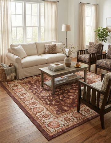 Coffee Brown Medina Square Rug