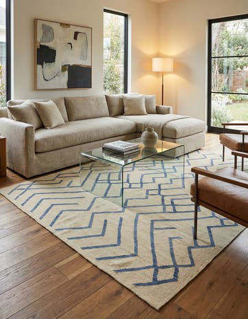 6' 10 x 9' 5 Hand Woven Kilim Modern Wool Rug