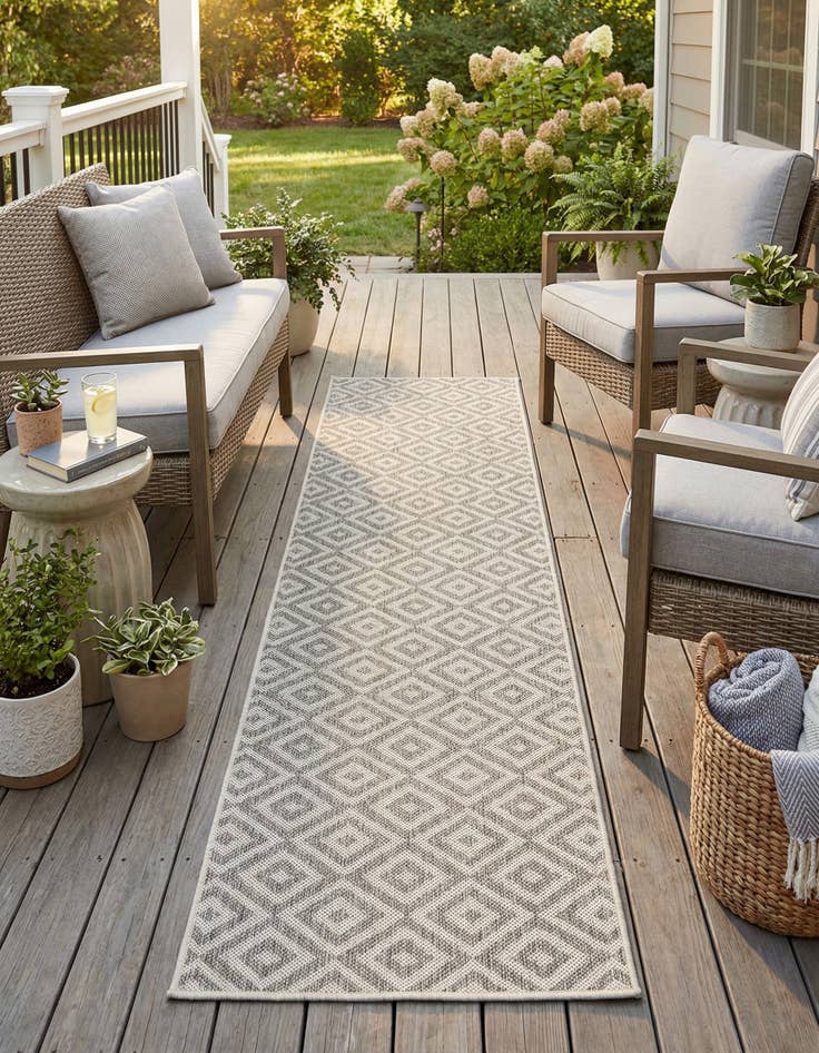 Detail image of 2' x 8' Easy-Clean Jill Zarin Costa Rica Indoor / Outdoor Runner Rug