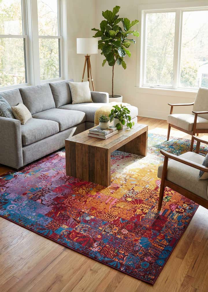 9' x 12' Easy-Clean Modern Indoor / Outdoor Rug