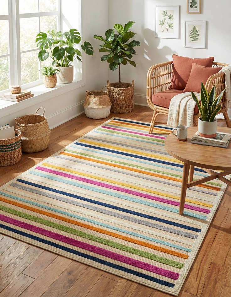 Detail image of 5' 3 x 8'  Washable Aruba Indoor / Outdoor Rug