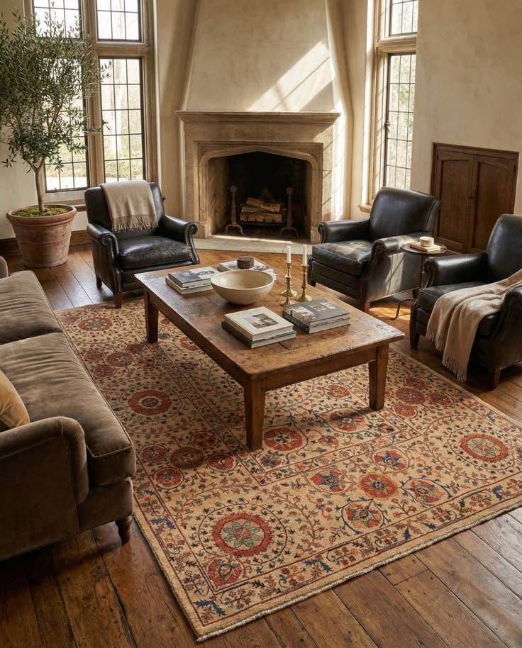 Detail image of 6' 2 x 8' 2 Hand Knotted Ariana Ziegler Oriental Rug