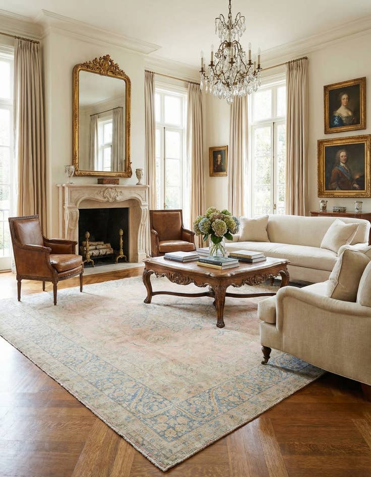 Detail image of 9' 10 x 13' 3 Vintage Royal Wool Rug