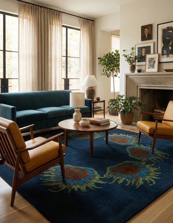 Detail image of 7' 4 x 7' 7 Luna Wool Square Rug