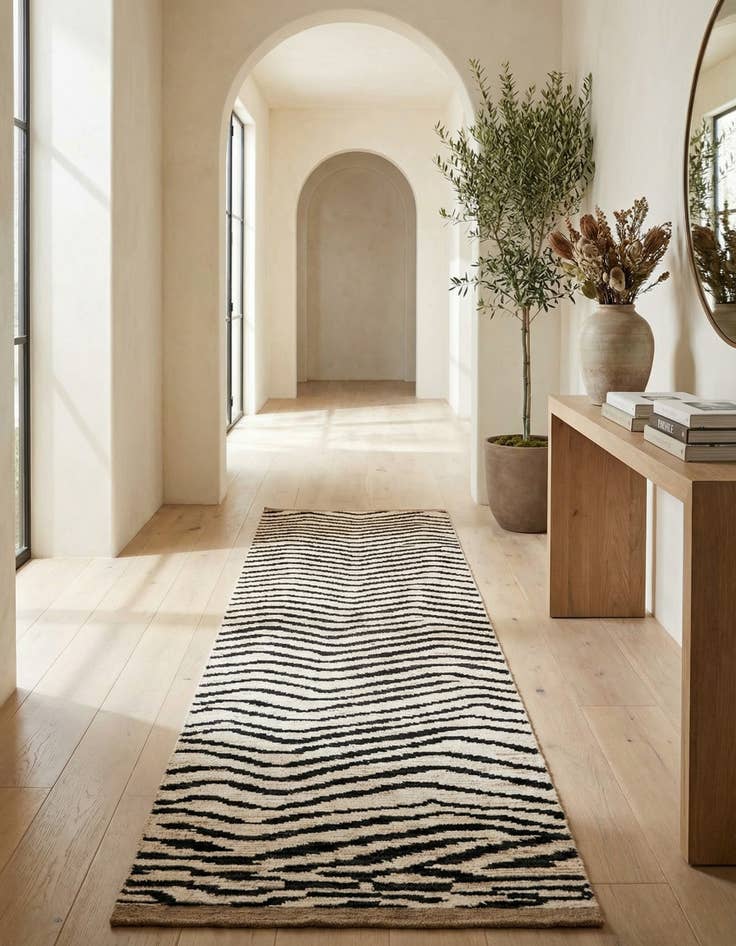 Detail image of 4' x 14' 10  Hand Knotted Moroccan Wool Runner Rug