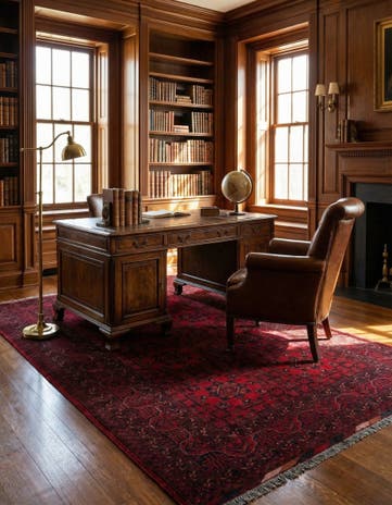 6' 7 x 9' 10 Hand Knotted Khal Mohammadi Wool Rug