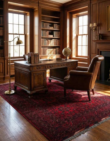 6' 7 x 9' 10 Hand Knotted Khal Mohammadi Wool Rug