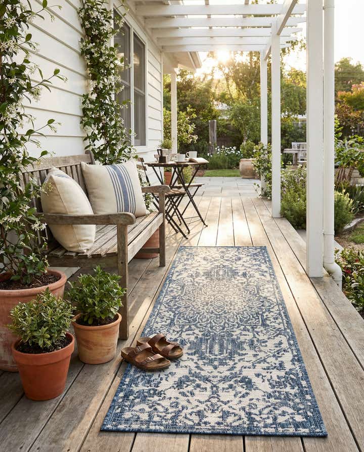 2' x 6' Easy-Clean Jill Zarin Dubai Indoor / Outdoor Runner Rug