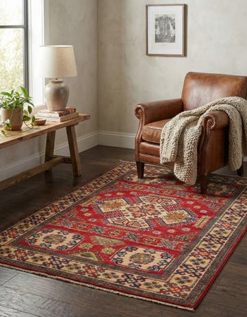 3' 3 x 5' Hand Knotted Kazak Rug