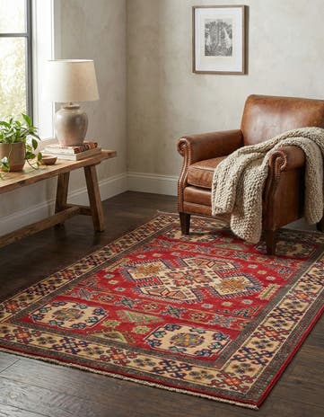 3' 3 x 5' Hand Knotted Kazak Rug