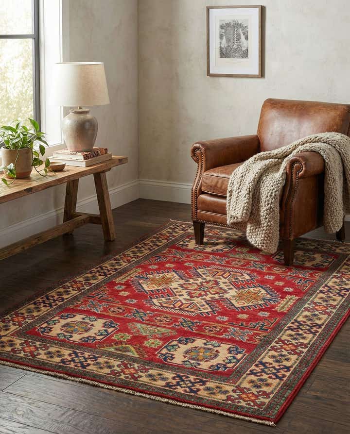3' 3 x 5' Hand Knotted Kazak Rug