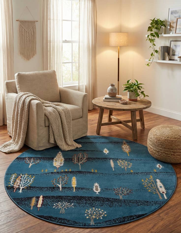 Detail image of 5' 3 x 5' 3 Laguna Round Rug