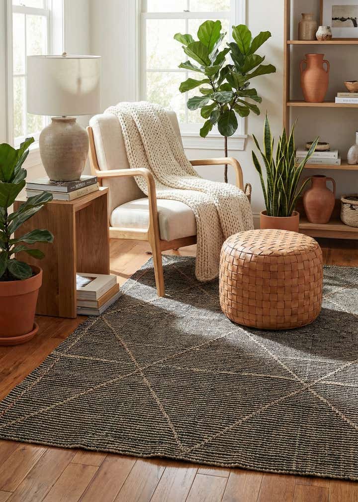 5' 10 x 9' 4 Hand Knotted Moroccan Wool Rug