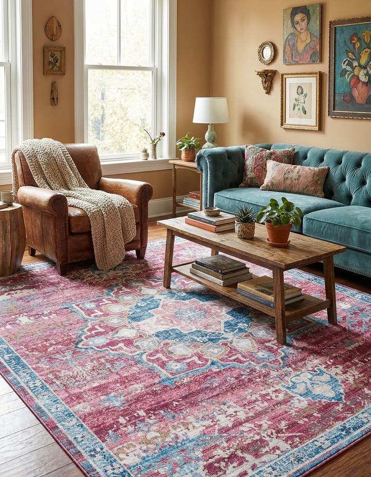 7' 10 x 7' 10 Washable Francesca Square Rug