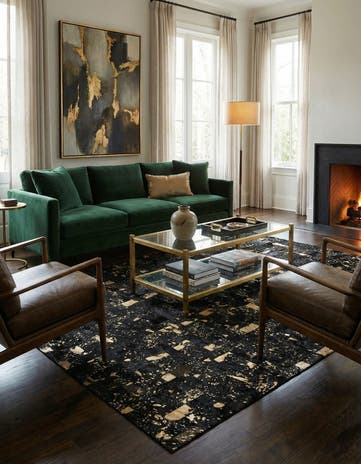 5' x 7' 11 Cowhide Stocks Rug