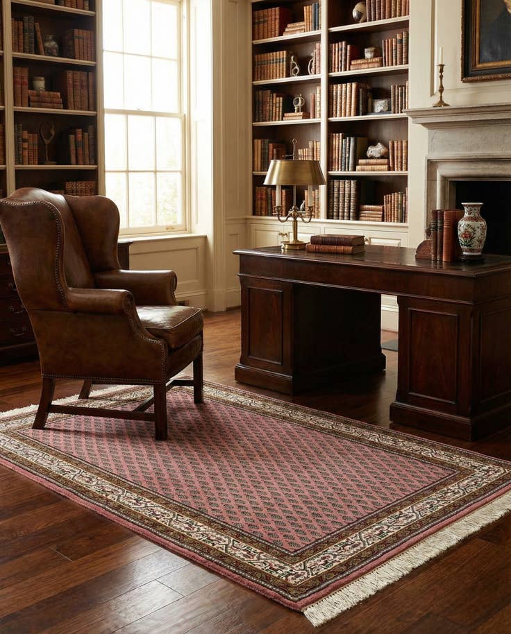 Detail image of 3' 1 x 5' 3 Hand Knotted Mir Wool Rug