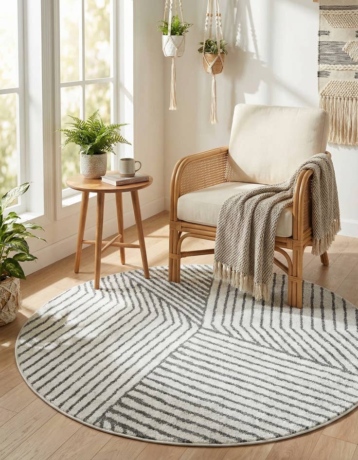 Detail image of 5' x 5' Oslo Round Rug