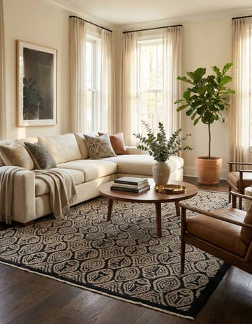 8' 4 x 10' 4 Hand Knotted Darya Wool Rug