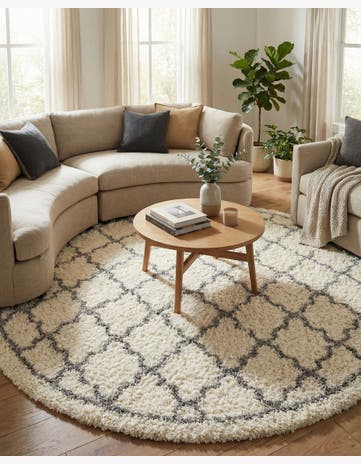 10' x 10' Infinity Shag Round Rug