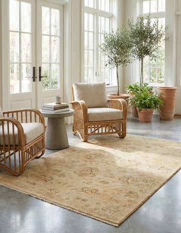 4' x 6' 1 Hand Knotted Peshawar Ziegler Rug