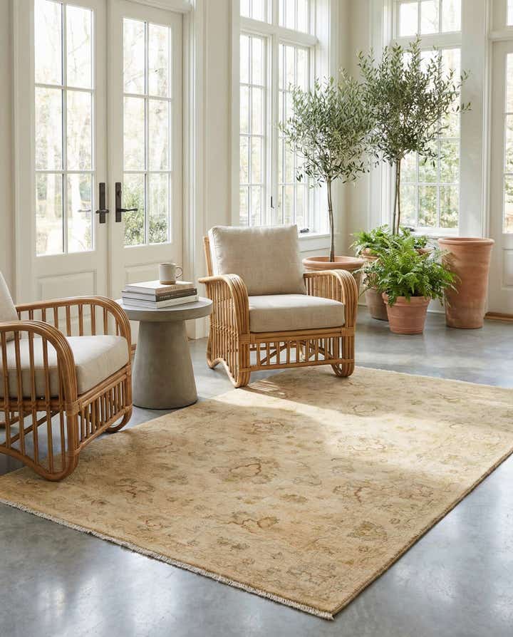 4' x 6' 1 Hand Knotted Peshawar Ziegler Rug