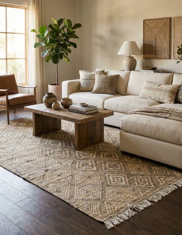 8' x 10' 6 Hand Knotted Darya Wool Rug