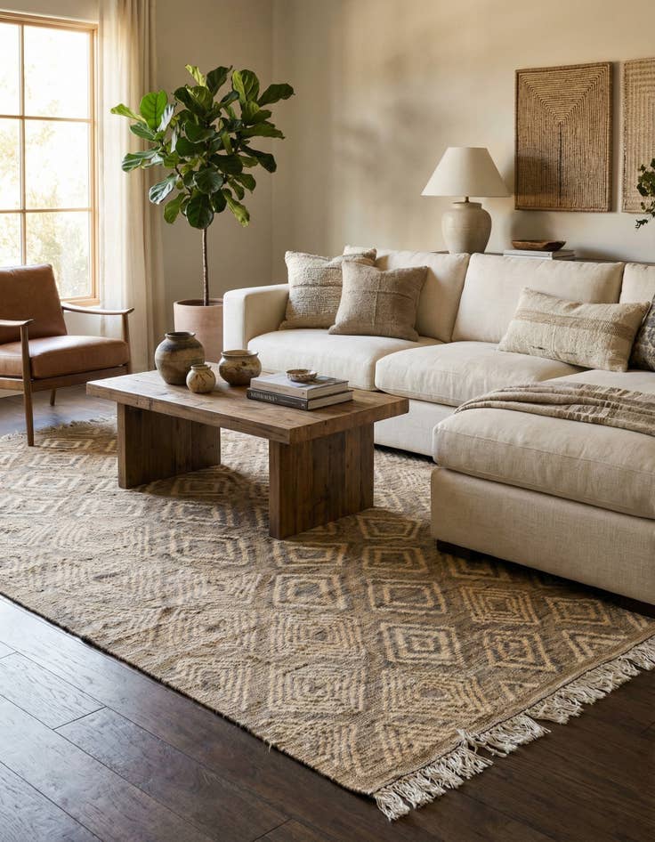 Detail image of 8' x 10' 6  Hand Knotted Darya Wool Rug