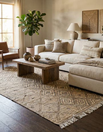 8' x 10' 6 Hand Knotted Darya Wool Rug