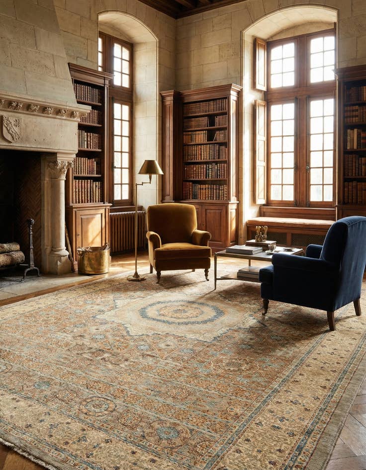 Detail image of  6' 9 x 9' 9  Hand Knotted Amina Rug