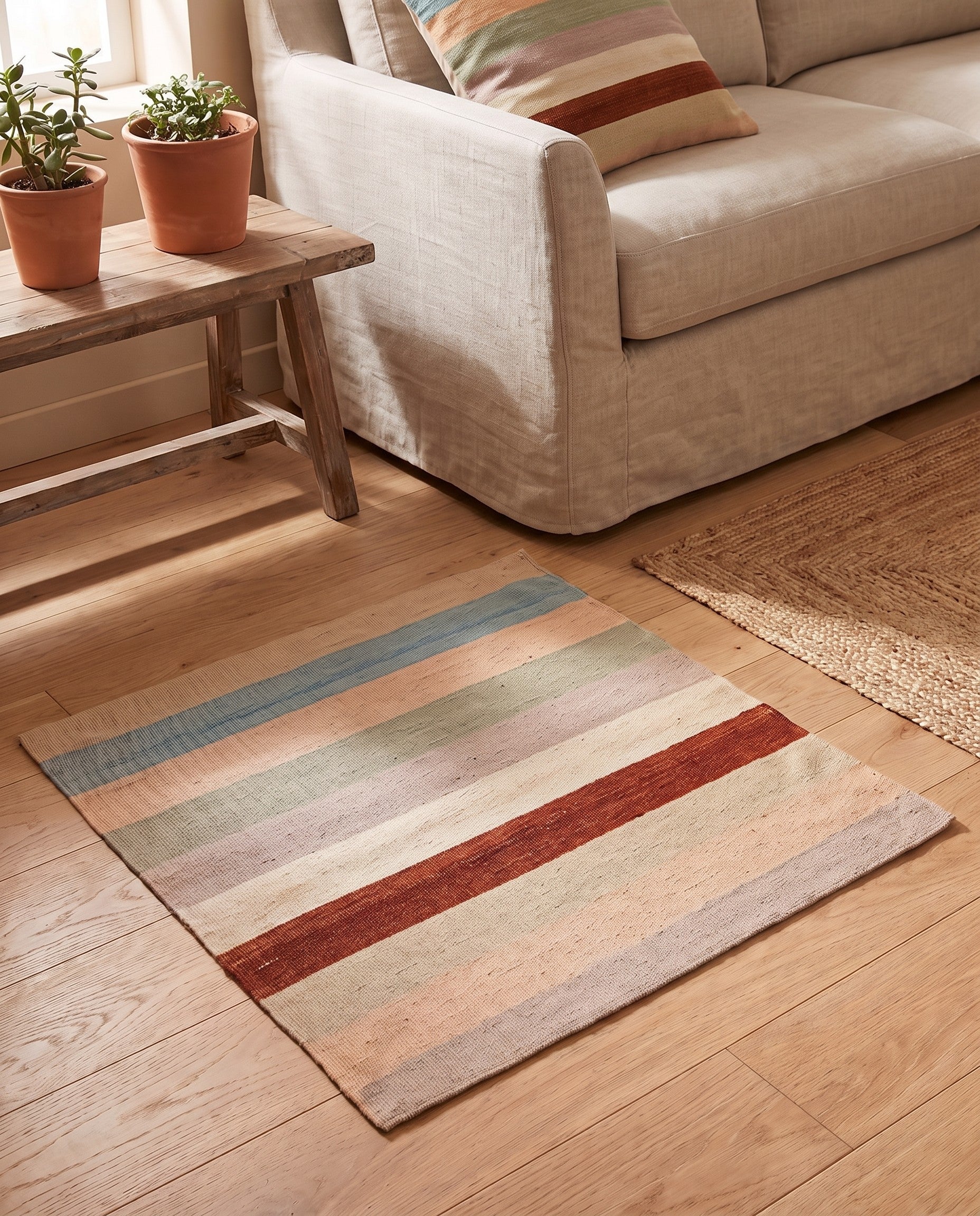 75cm x 75cm Hand Woven Pillow Wool Square Rug