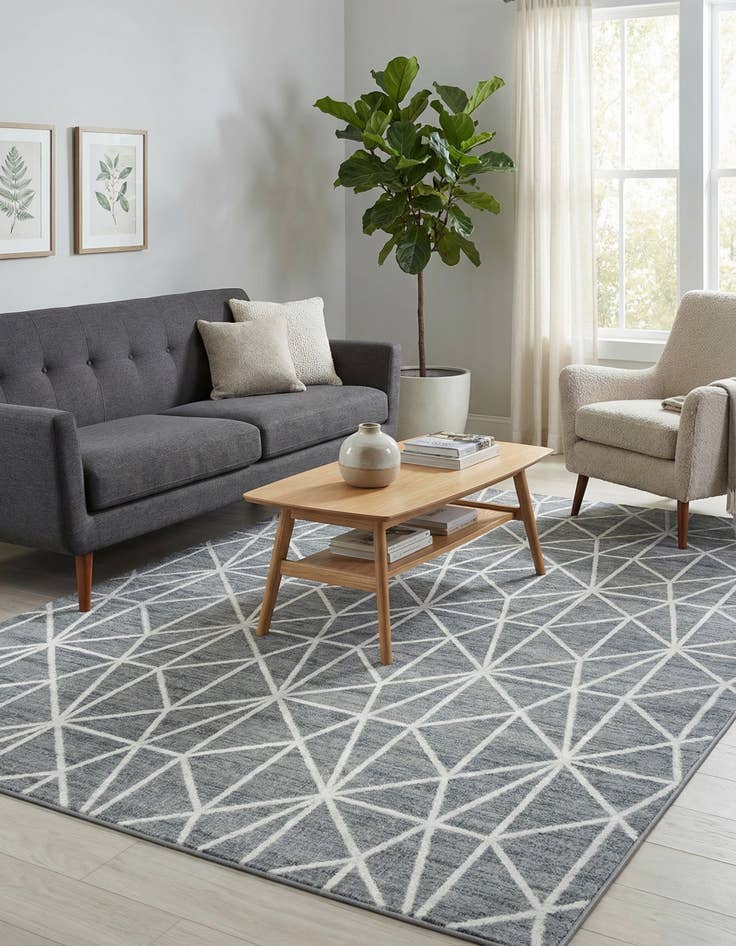 Detail image of  7' x 10' Lattice Trellis Rug