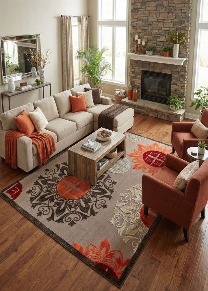 10' x 13' Easy-Clean Modern Indoor / Outdoor Rug