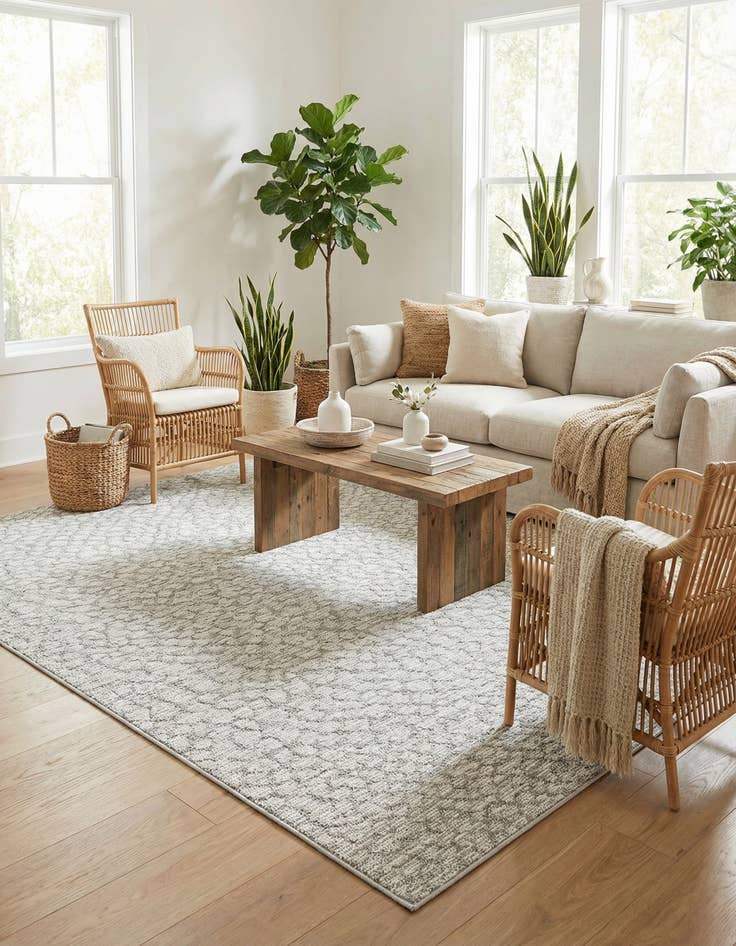 Detail image of  7' 10 x 7' 10  Washable Safari Indoor / Outdoor Square Rug