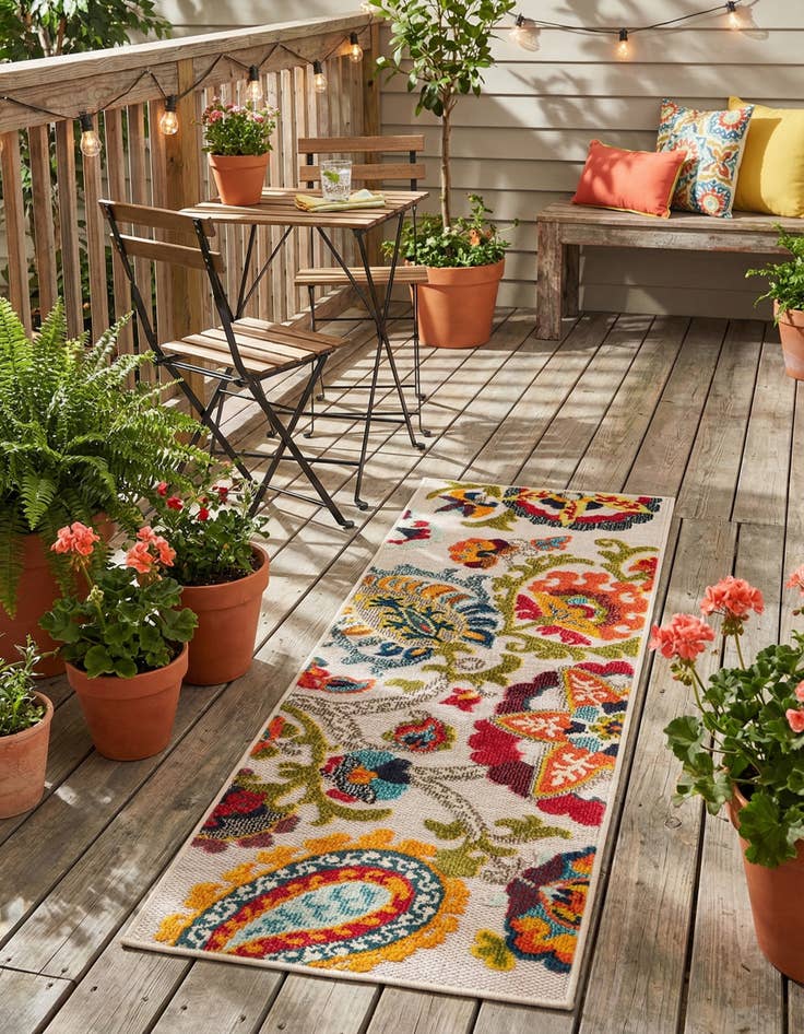 Detail image of 2' x 5' Easy-Clean Casablanca Indoor / Outdoor Runner Rug