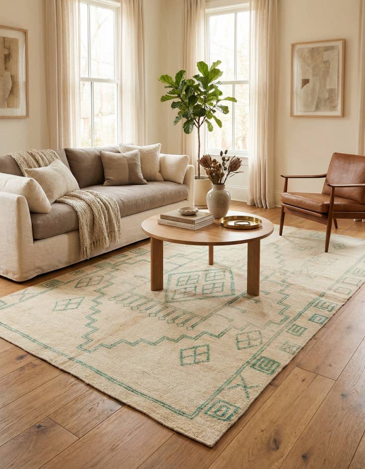 Detail image of 5' 6 x 8' 7  Hand Knotted Darya Wool Rug