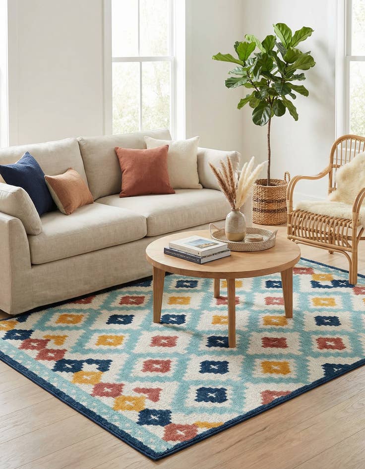 Detail image of 6' x 9'  Washable Belize Indoor / Outdoor Rug