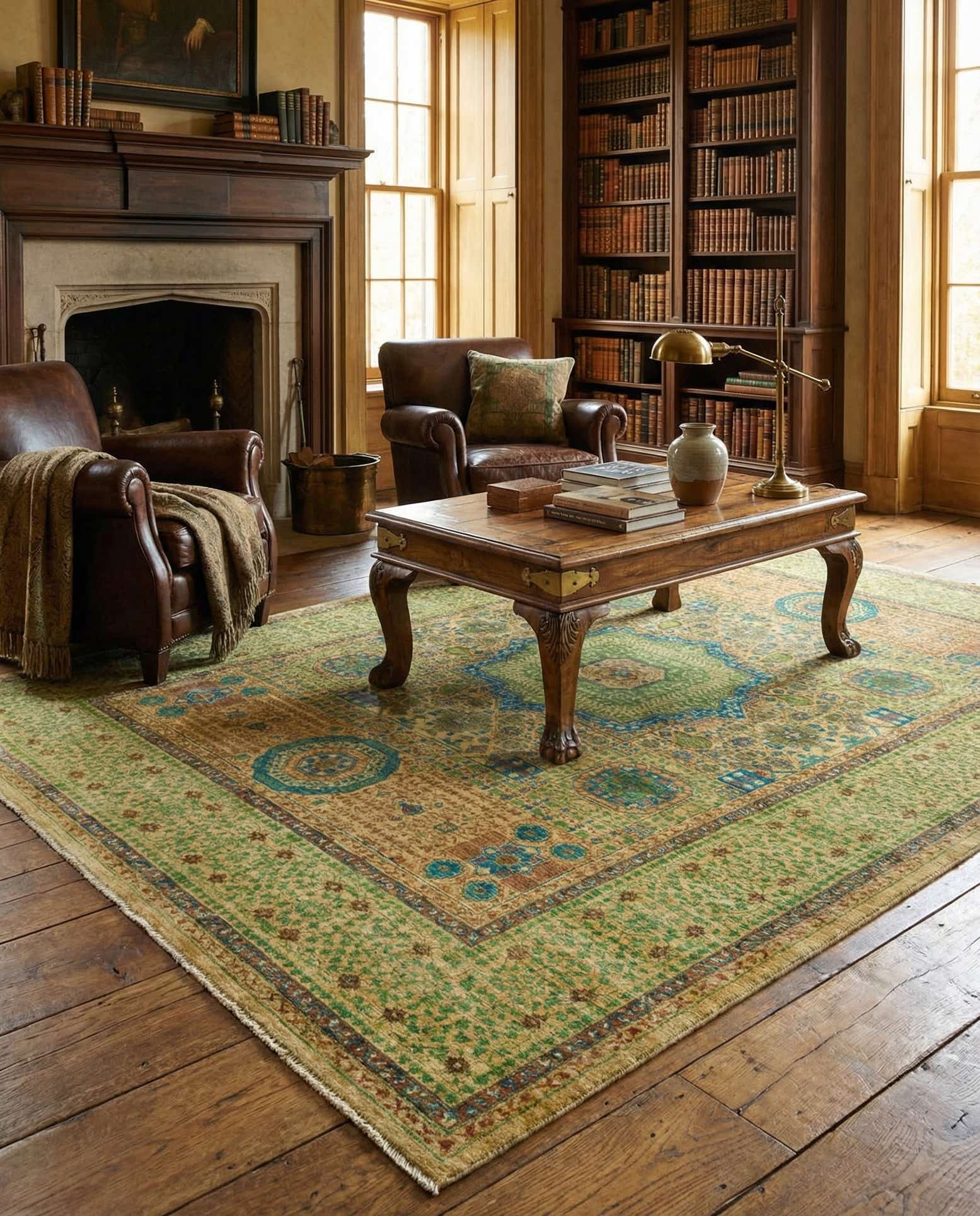 5' 10 x 8' 2 Hand Knotted Mamluk Ziegler Oriental Rug
