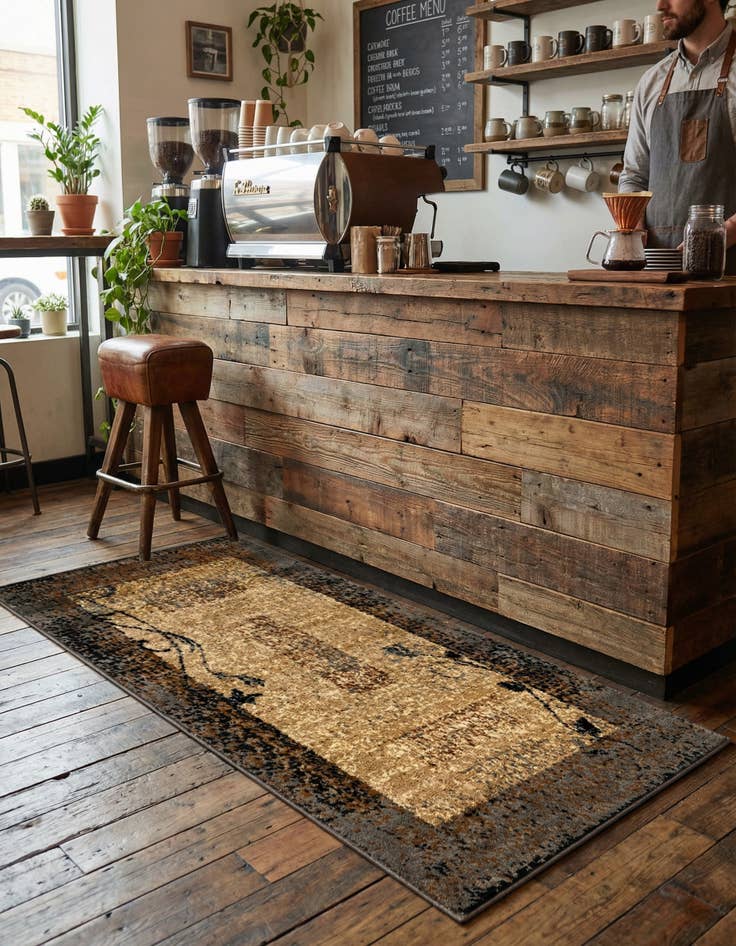 Detail image of 2' x 4' Coffee Shop Runner Rug