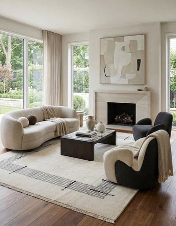 7' 9 x 9' 10 Hand Knotted Darya Wool Rug
