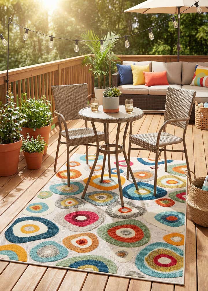 4' x 6' Easy-Clean Casablanca Indoor / Outdoor Rug