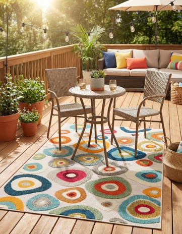 4' x 6' Easy-Clean Casablanca Indoor / Outdoor Rug