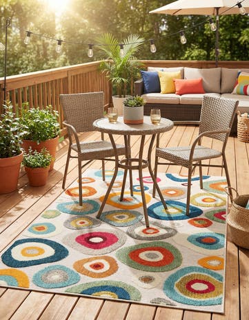 4' x 6' Easy-Clean Casablanca Indoor / Outdoor Rug