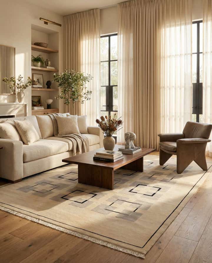 6' 9 x 9' 5 Hand Knotted Darya Wool Rug