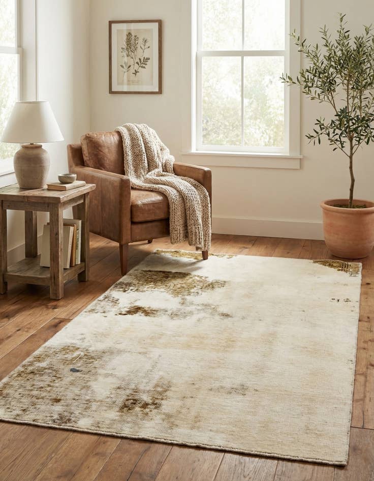 Detail image of 3' 2 x 5' 6  Hand Knotted Ultra Vintage Persian Wool Rug