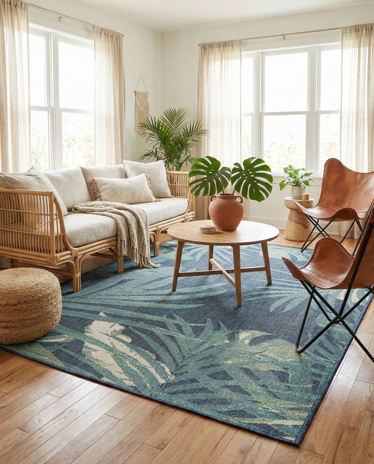 Detail image of 7' 10 x 10' Easy-Clean Baja Indoor / Outdoor Rug