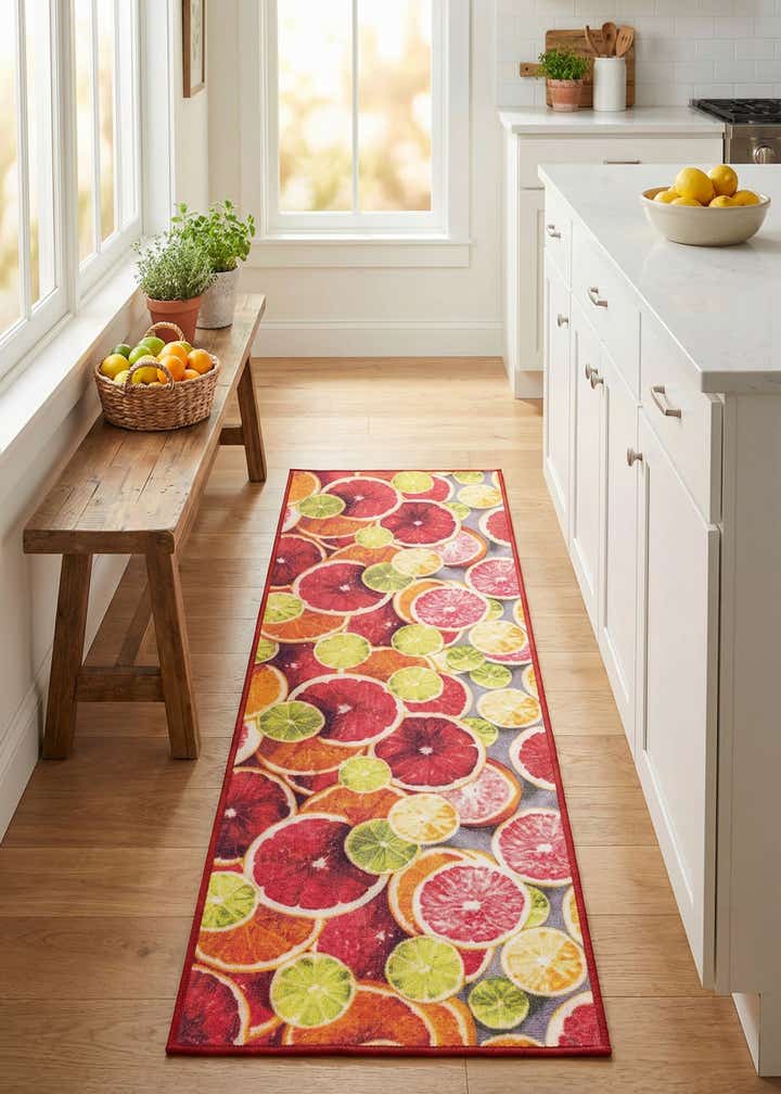 2' x 6' 1 Easy-Clean Jill Zarin Caribbean Indoor / Outdoor Runner Rug