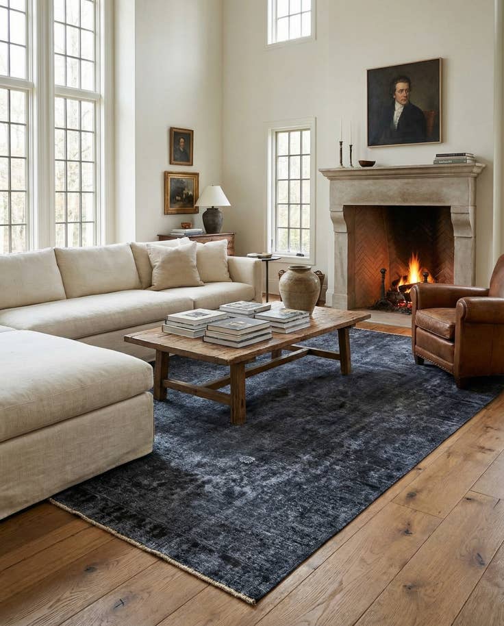 Detail image of 8' 10 x 12' Hand Knotted Ultra Vintage Persian Wool Rug